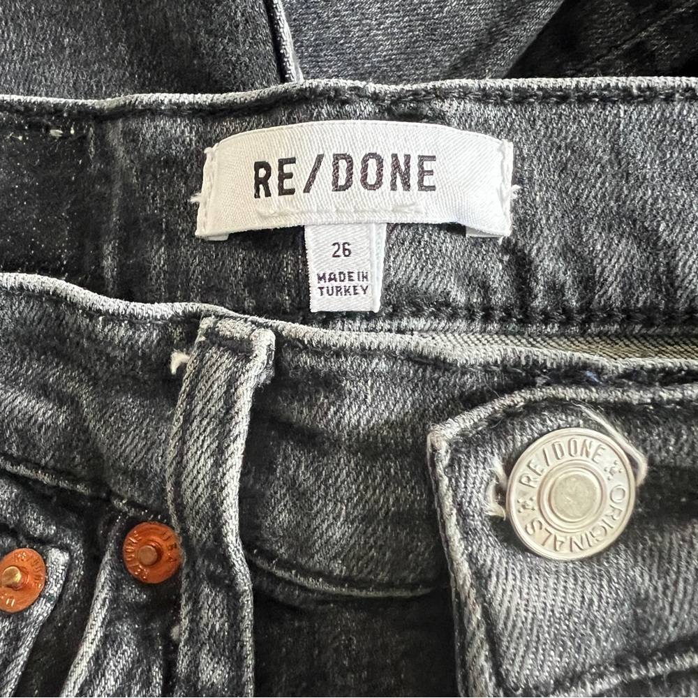 Re/Done 70’s Stovepipe High Rise Cropped Raw Hem Jean 26 - Picture 8 of 10